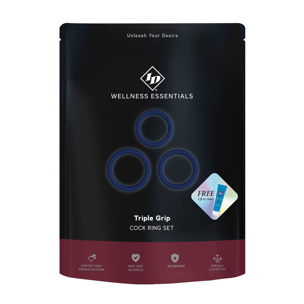 ID Triple Grip Penis Ring Set | 761236903946 | Discreet Personal Wellness