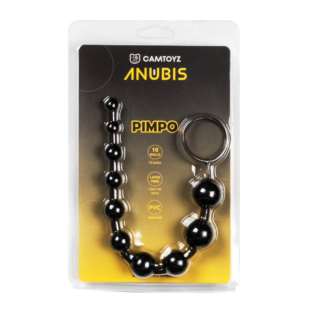 Anubis Black Pimpo Anal Beads | 7707755392918 | Discreet Personal Wellness