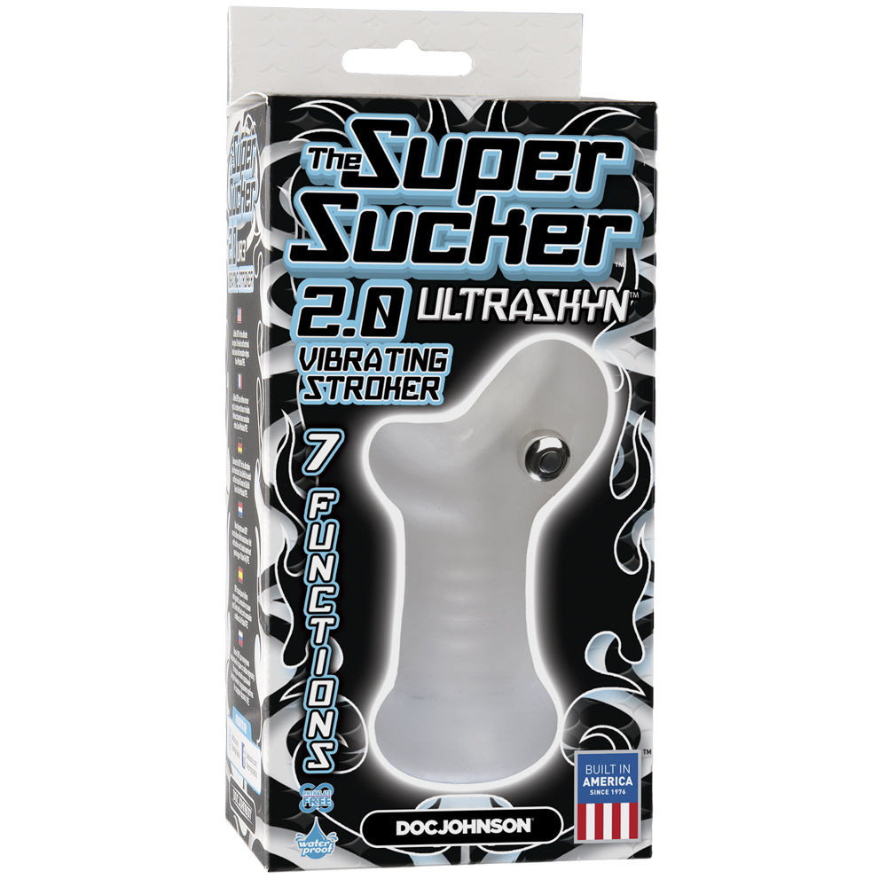 The Super Sucker 2.0 - ULTRASKYN Vibrating Stroker - Clear | 782421011178 | Discreet Personal Wellness