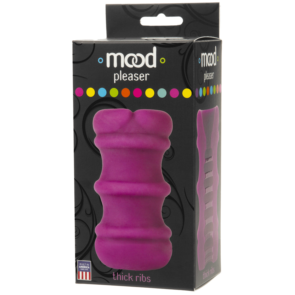 Mood - ULTRASKYN Stroker - Pleaser - Thick Ribbed Purple | 782421013615 | Discreet Personal Wellness