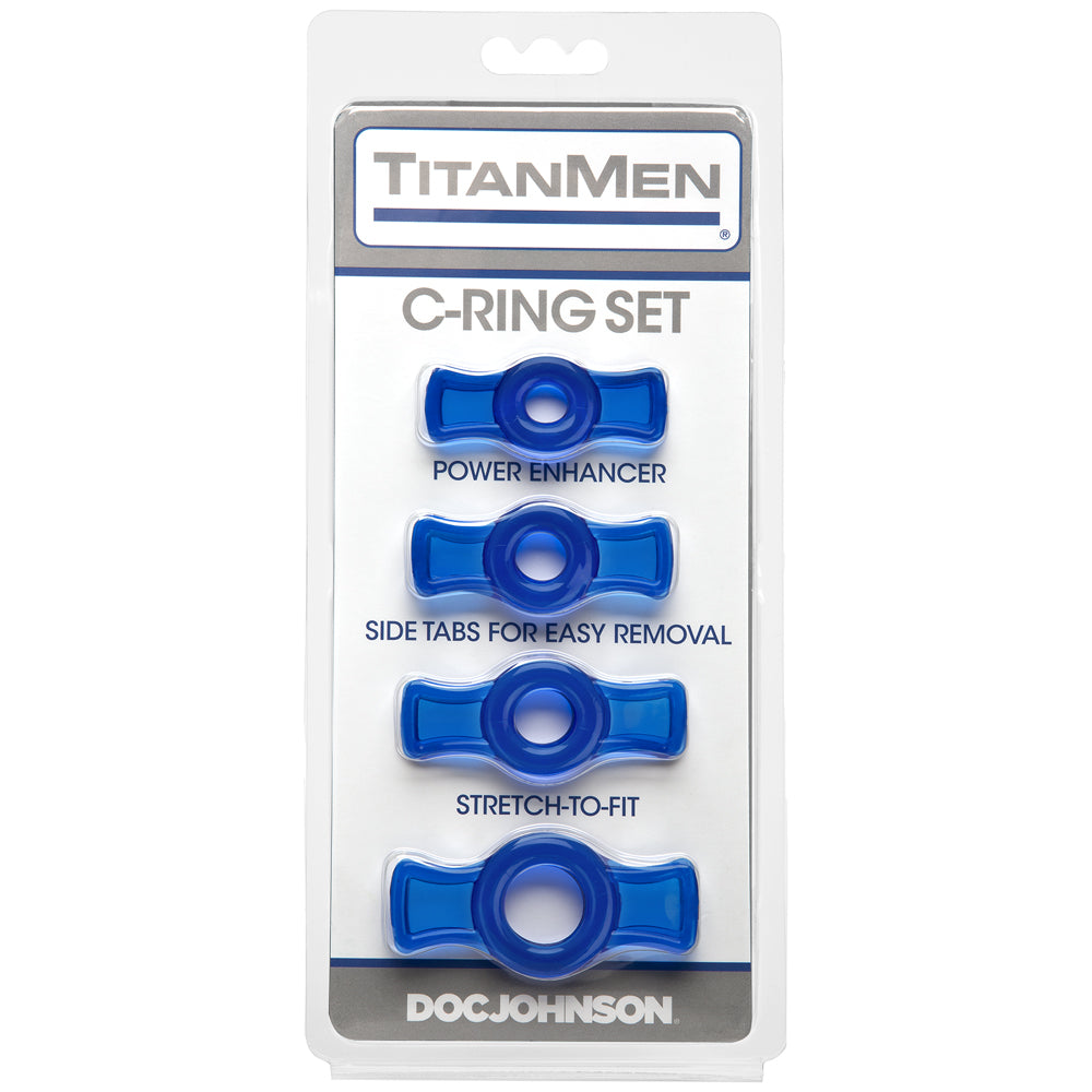 Titanmen - Penis Ring Set Blue | 782421016968 | Discreet Personal Wellness