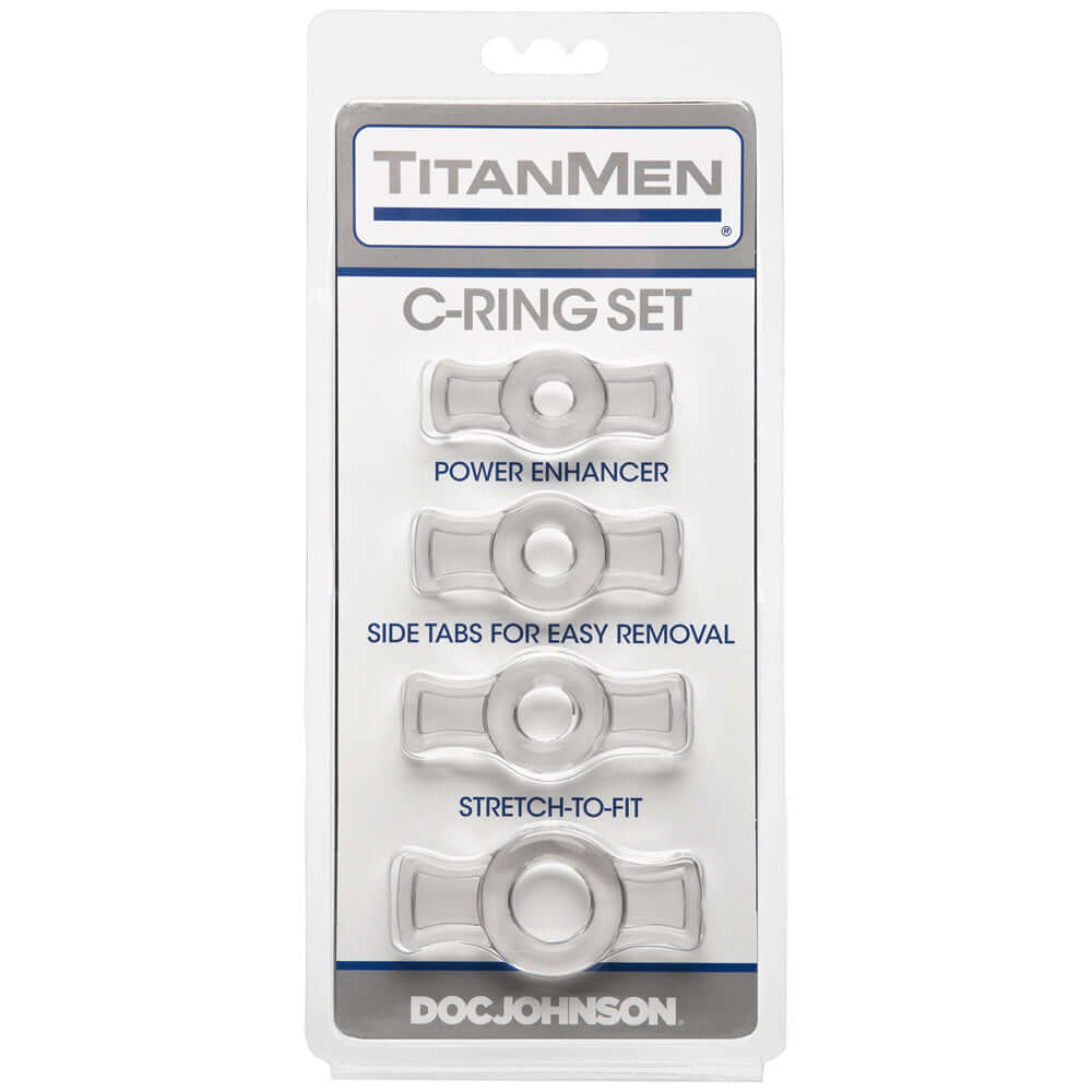 Titanmen Penis Ring Set Clear | 782421016975 | Discreet Personal Wellness
