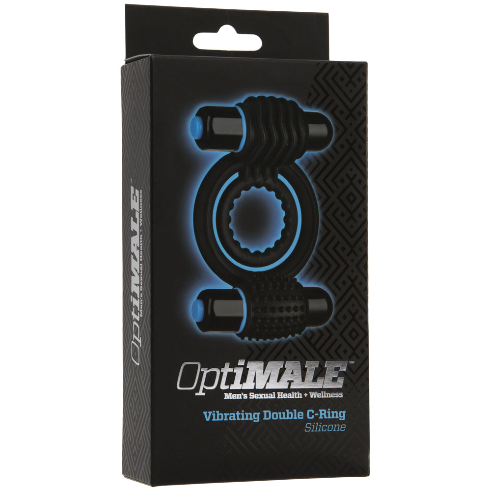 Optimale &ndash; Vibrating Double C-Ring Black | 782421020446 | Discreet Personal Wellness