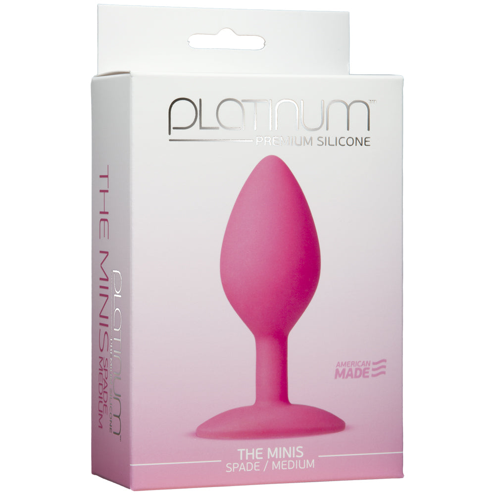 Platinum Premium Silicone - The Minis - Spade - Medium Pink | 782421021078 | Discreet Personal Wellness