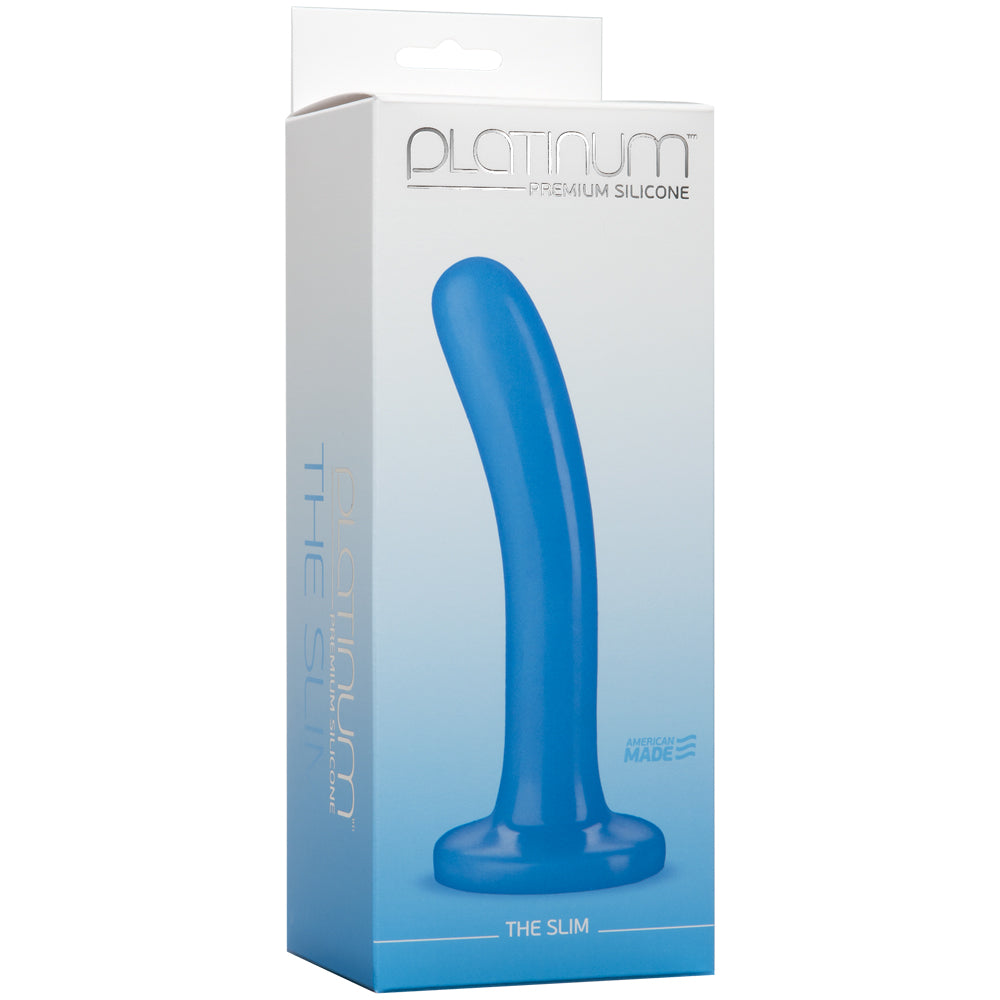 Platinum Premium Silicone The Slim Blue | 782421022259 | Discreet Personal Wellness