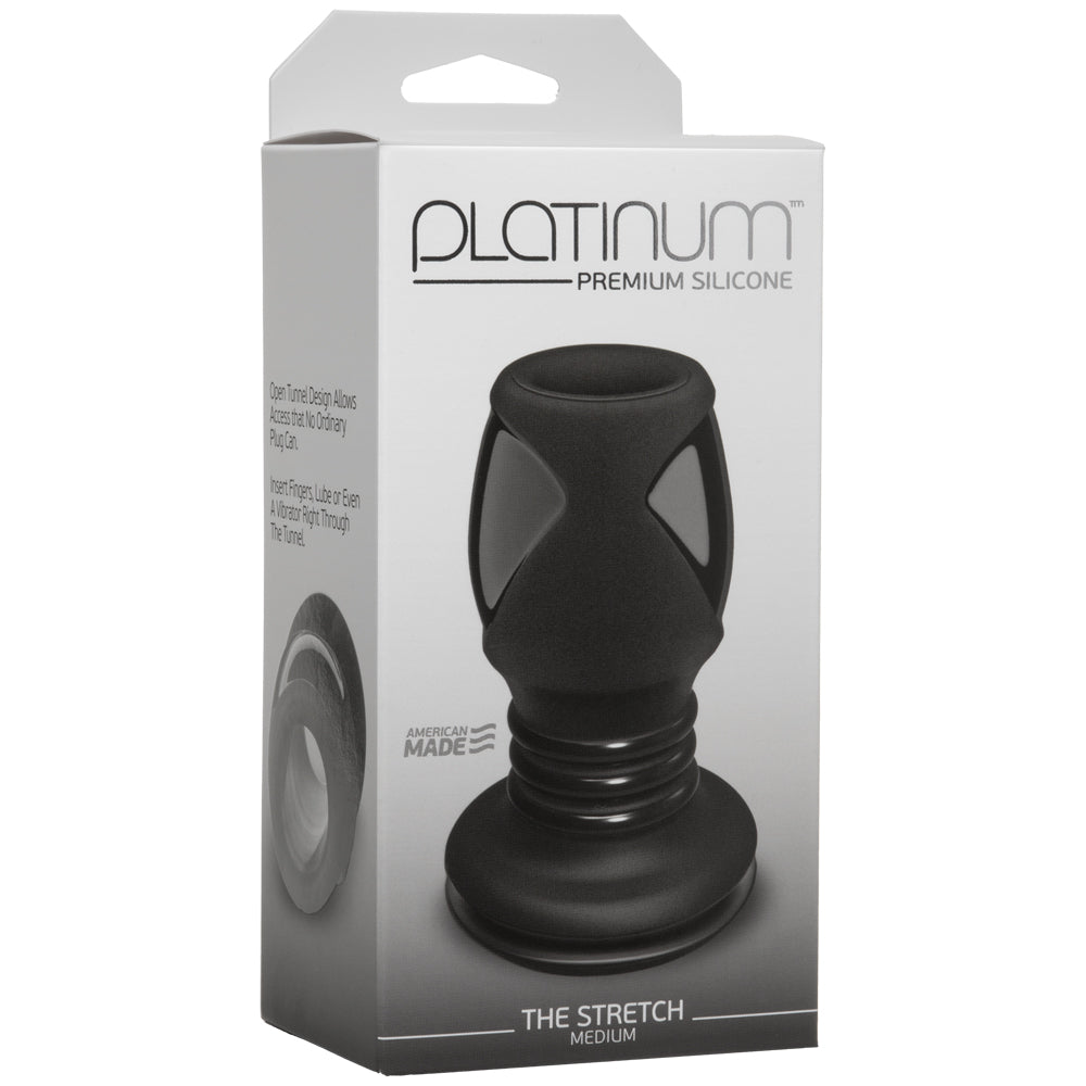 Platinum Premium Silicone The Stretch Medium Black | 782421022709 | Discreet Personal Wellness