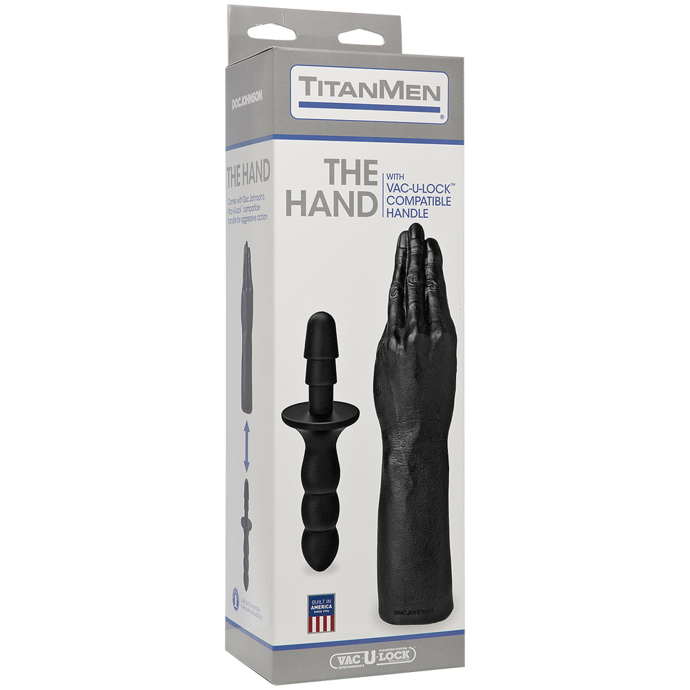 Titanmen The Hand With Vac-U-Lock Compatible Handle Black | 782421031695 | Discreet Personal Wellness