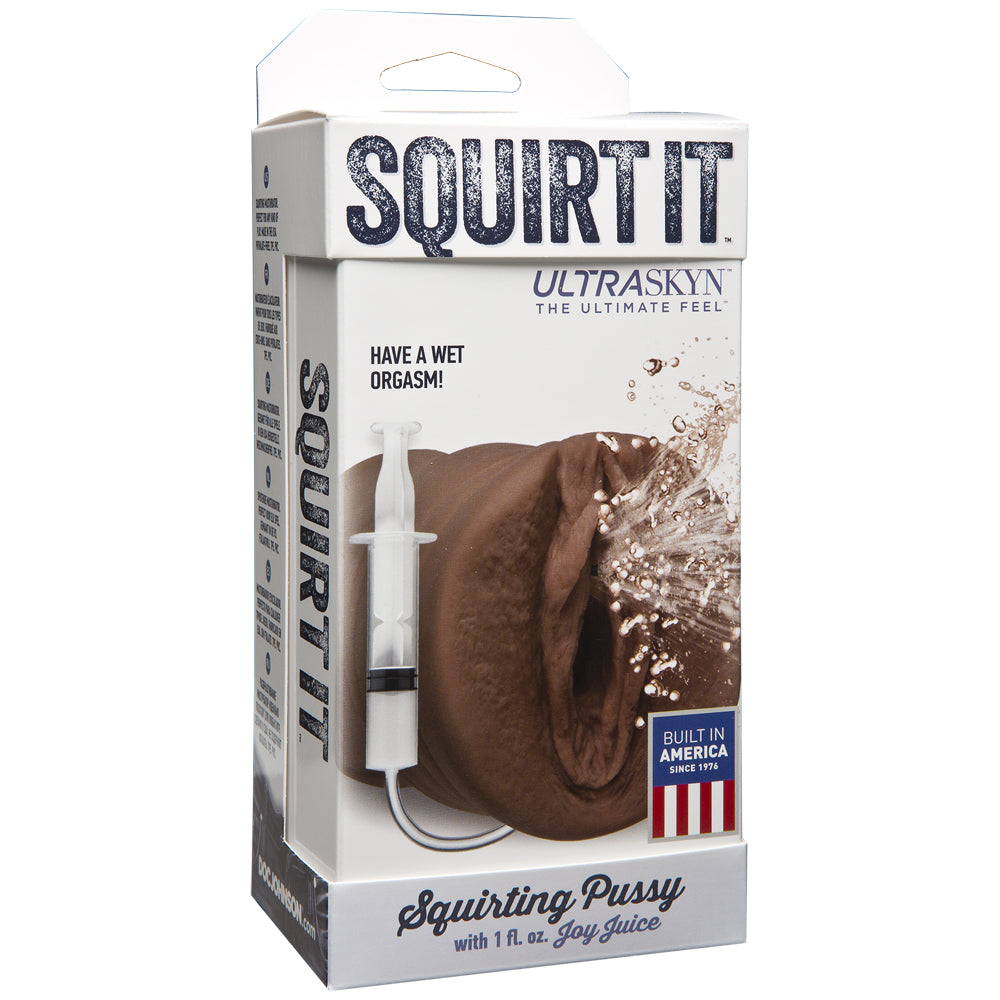 Squirt It Squirting Vagina With 1 oz. Joy Juice Chocolate | 782421054564 | Discreet Personal Wellness