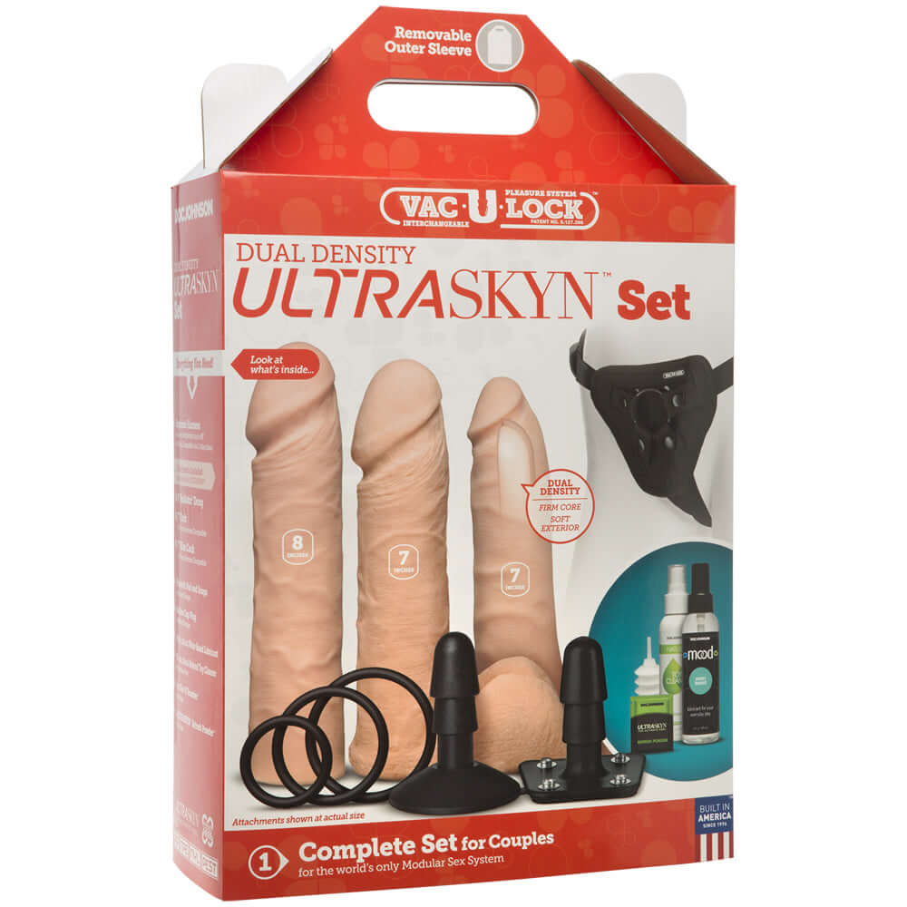 Vac-U-Lock Dual Density Ultraskyn Set Vanilla | 782421057176 | Discreet Personal Wellness