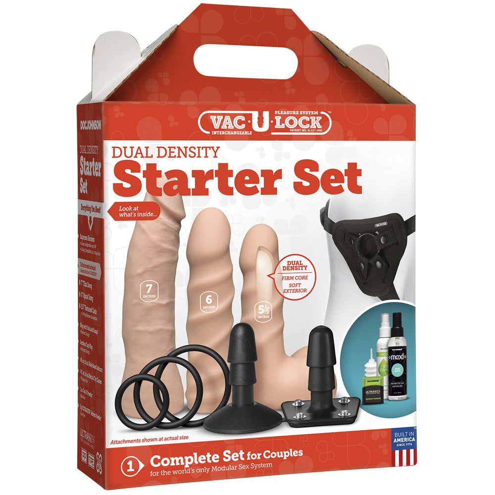 Vac-U-Lock Dual Density Starter Set Vanilla | 782421057206 | Discreet Personal Wellness