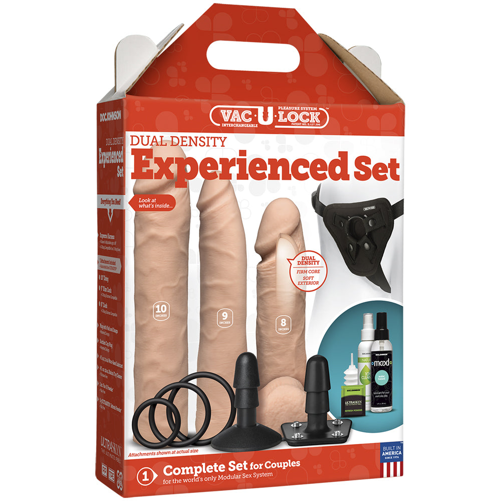 Vac-U-Lock Dual Density Experienced Set Vanilla | 782421057213 | Discreet Personal Wellness