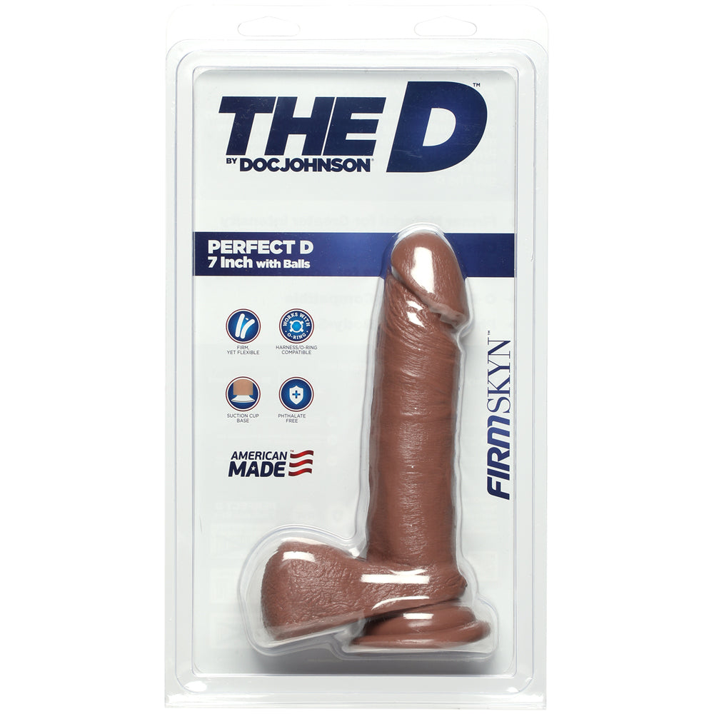The D Perfect D 7" With Balls Firmskyn Caramel | 782421069704 | Discreet Personal Wellness
