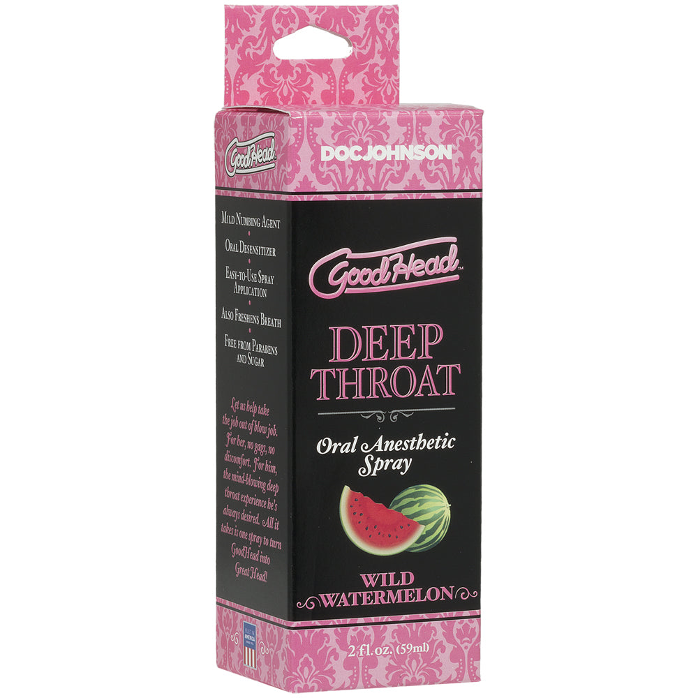 Goodhead Deep Oral Spray Wild Watermelon 2 oz. | 782421070007 | Discreet Personal Wellness