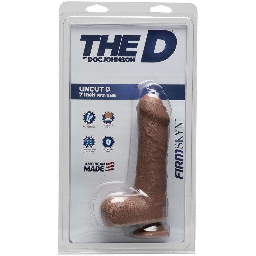 The D - Uncut D 7" With Balls Firmskyn Caramel | 782421072803 | Discreet Personal Wellness