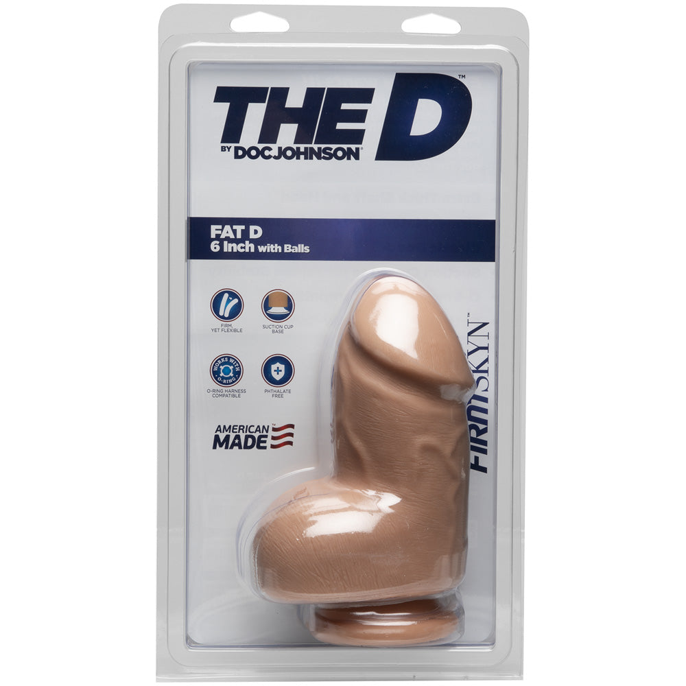 The D - Fat D 6" With Balls Firmskyn Vanilla | 782421073015 | Discreet Personal Wellness
