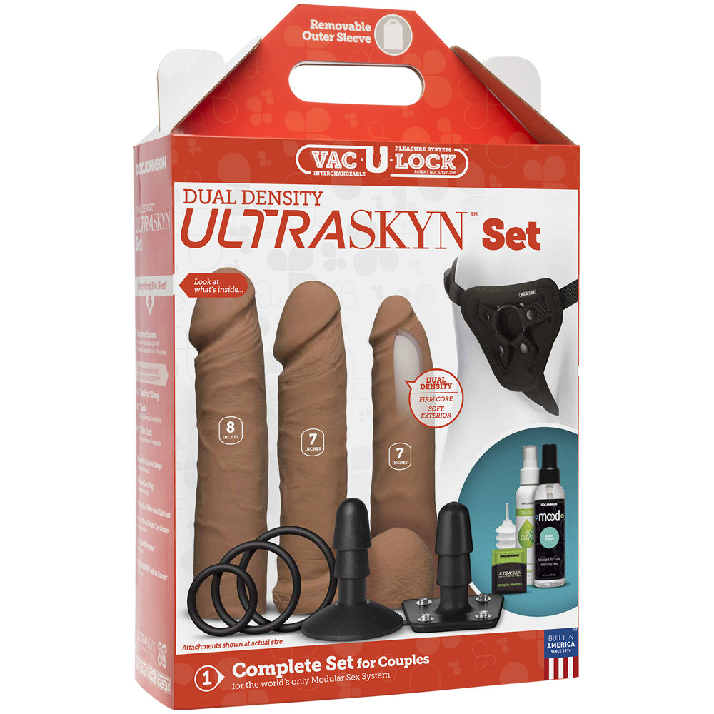 Vac-U-Lock Dual Density Ultraskyn Set Caramel | 782421073404 | Discreet Personal Wellness