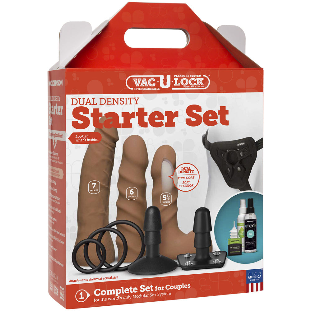 Vac-U-Lock Dual Density Starter Set Caramel | 782421073428 | Discreet Personal Wellness