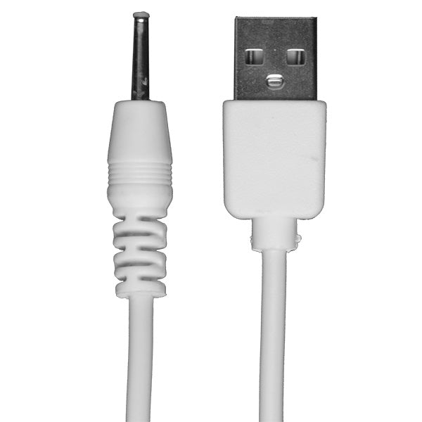 USB Pin Charger Cord (Vibrating Vagina Pump) White | 782421075026 | Discreet Personal Wellness