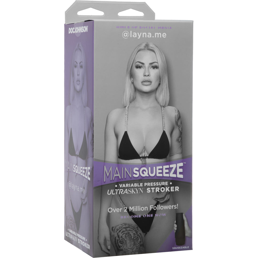 Main Squeeze Girls Of Social Media @Layna.Me Ultraskyn Stroker Vagina Vanilla | 782421075378 | Discreet Personal Wellness