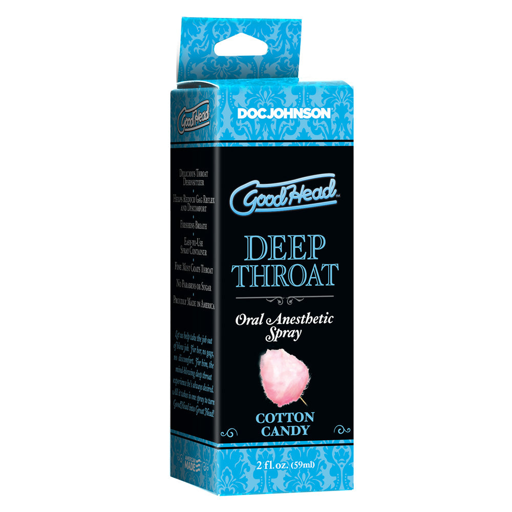 Goodhead Deep Oral Spray Cotton Candy 2 oz. | 782421077877 | Discreet Personal Wellness