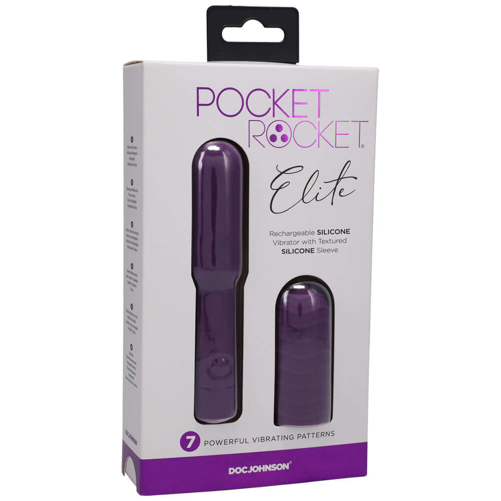 Pocket Rocket Elite Rechargeable Purple | 782421081362 | Discreet Personal Wellness