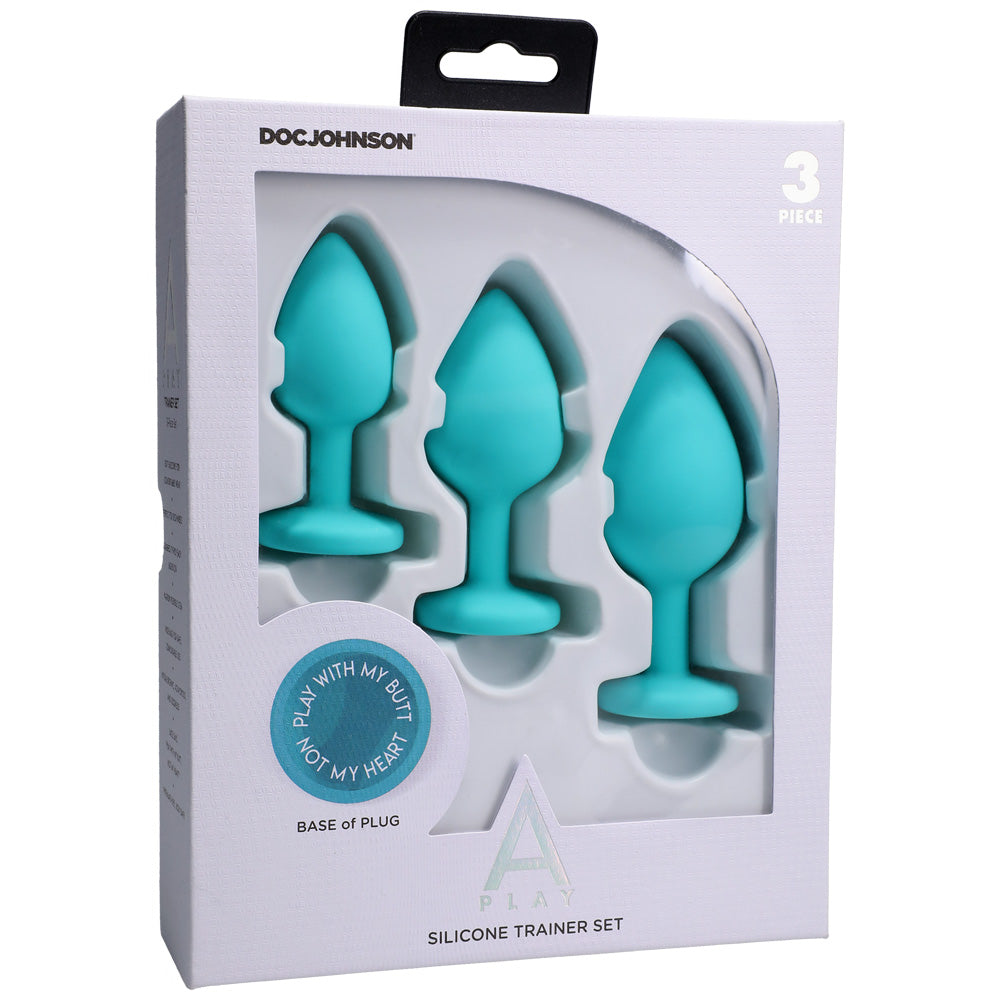 A-Play Silicone Trainer Set 3 Piece Teal | 782421082147 | Discreet Personal Wellness