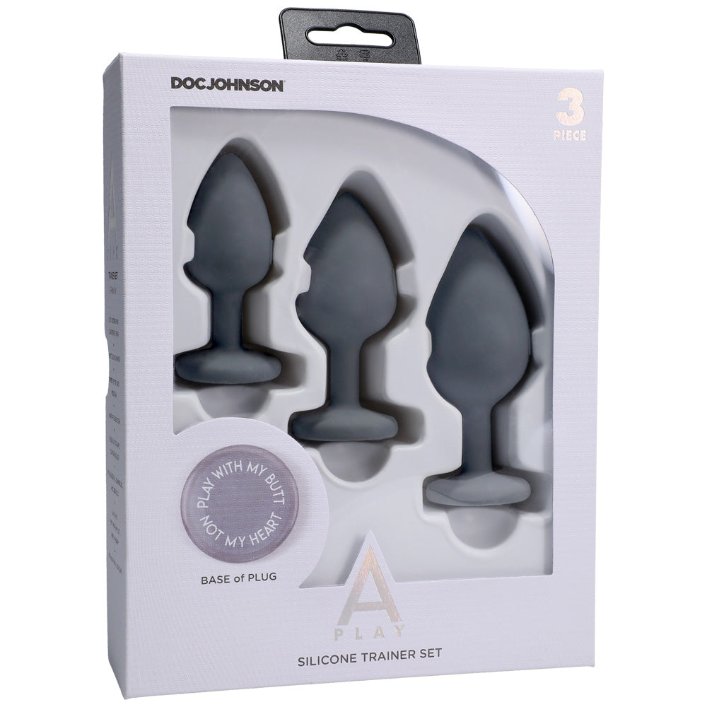 A-Play Silicone Trainer Set 3 Piece Grey | 782421082154 | Discreet Personal Wellness