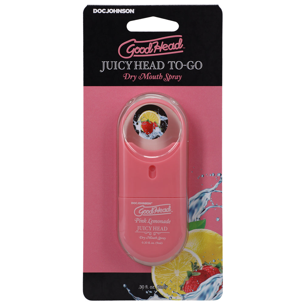 Goodhead Juicy Head Dry Mouth Spray To-Go Pink Lemonade .30 fl oz | 782421083847 | Discreet Personal Wellness
