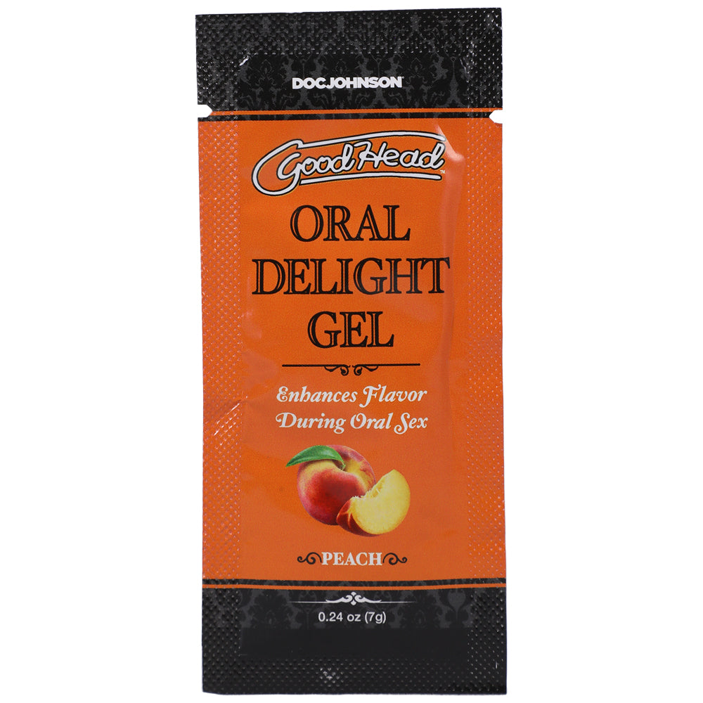 Goodhead Oral Delight Gel Peach 48 Pieces 0.24 oz. | 782421085858 | Discreet Personal Wellness