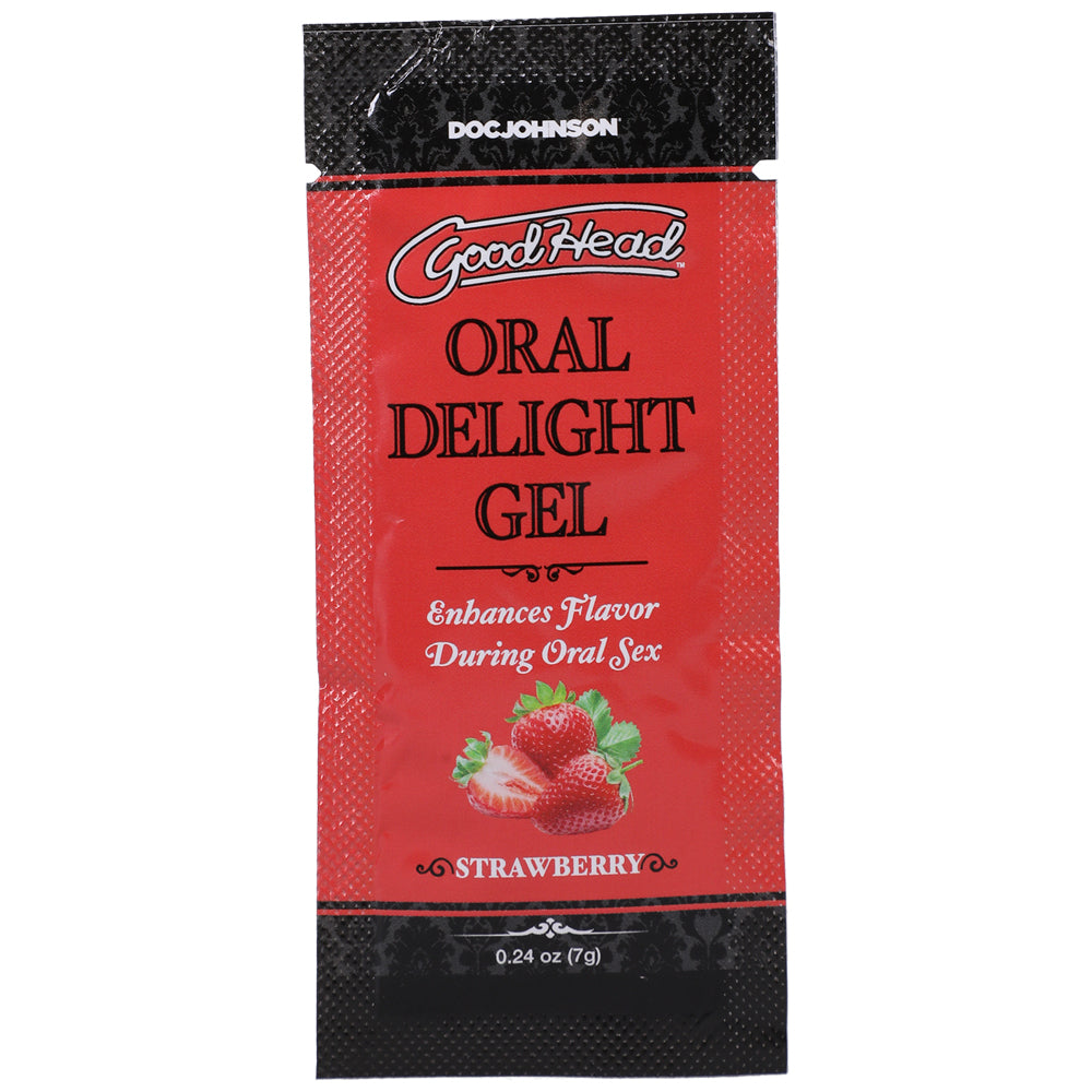 Goodhead Oral Delight Gel Strawberry 48 Pieces 0.24 oz. | 782421085865 | Discreet Personal Wellness