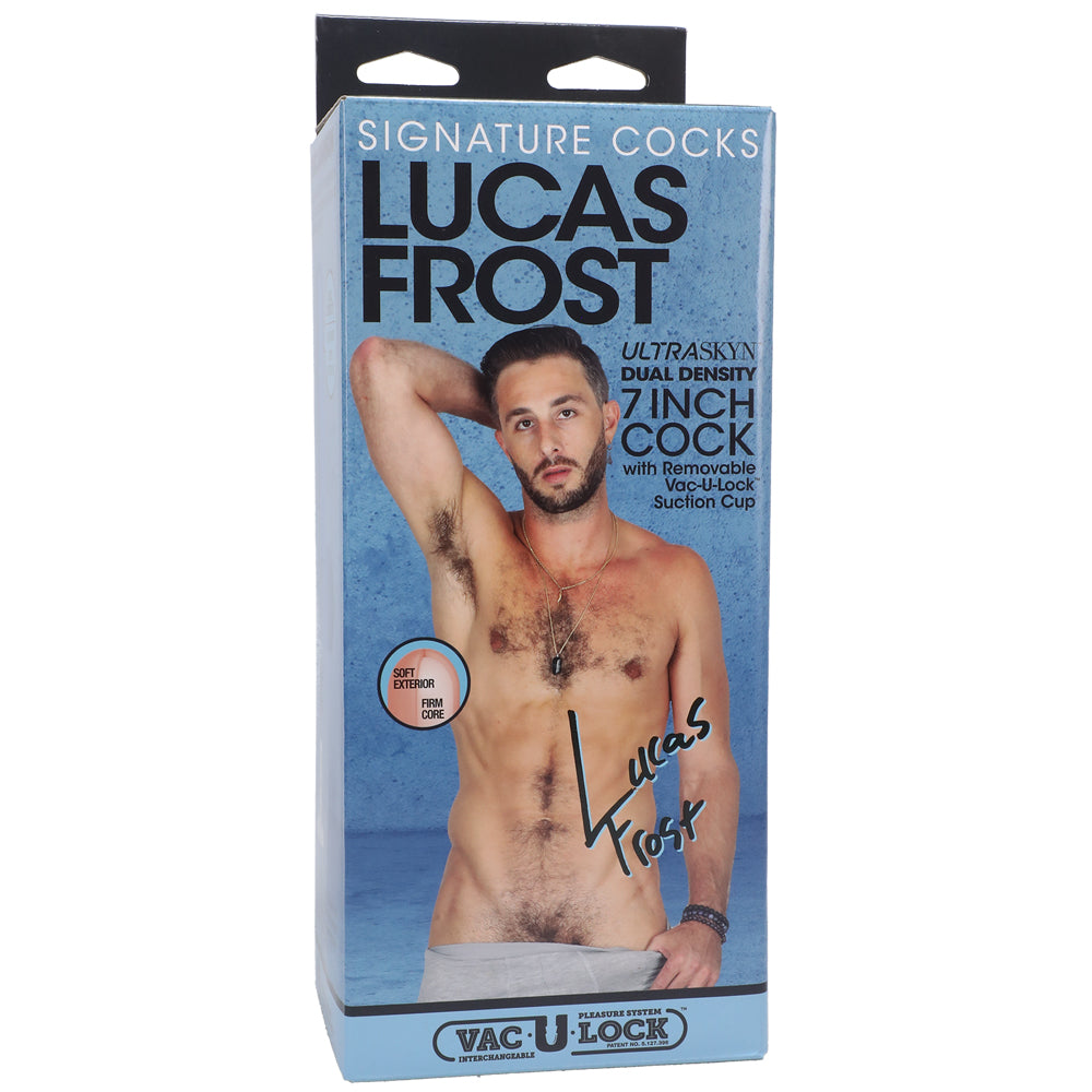 Signature Penis Lucas Frost 7" Ultraskyn Penis With Removable Vac-U-Lock Suction Cup Vanilla | 782421087067 | Discreet Personal Wellness