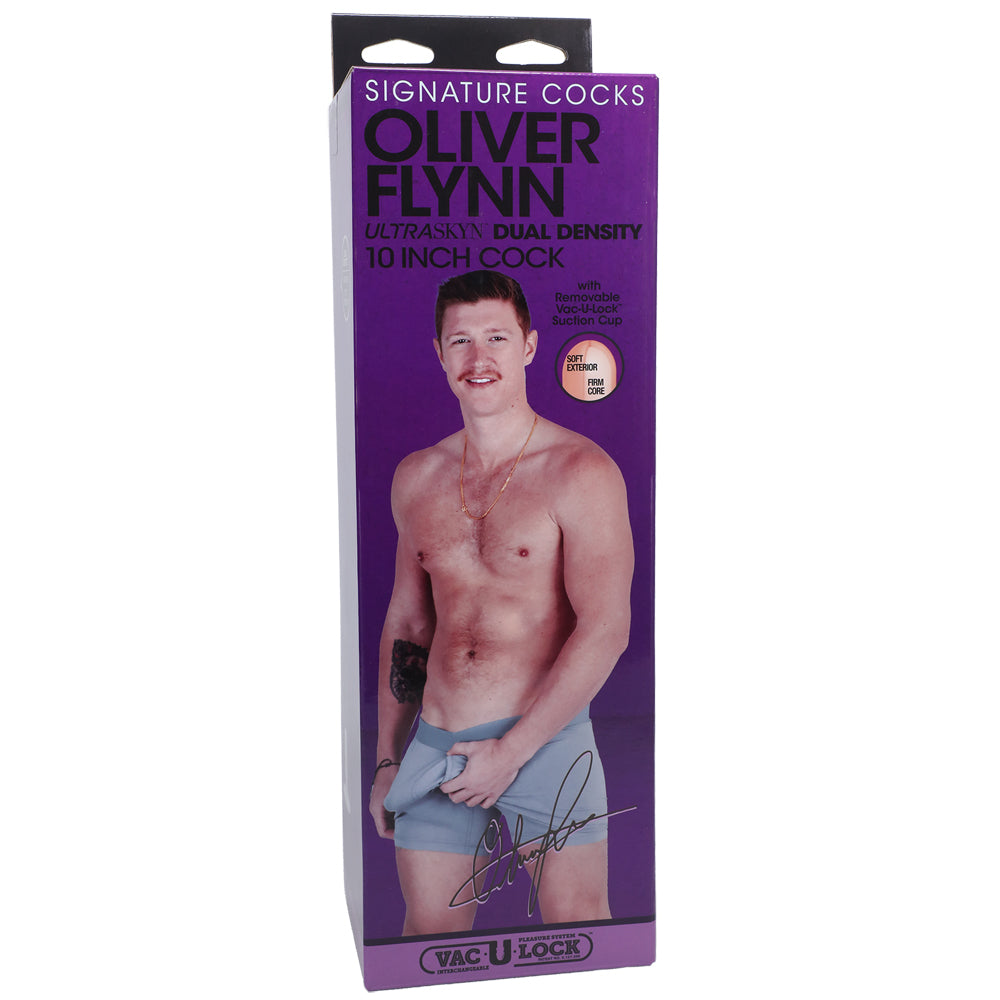 Signature Penis Oliver Flynn 10" Ultraskyn Penis With Removable Vac-U-Lock Suction Cup Vanilla | 782421087074 | Discreet Personal Wellness
