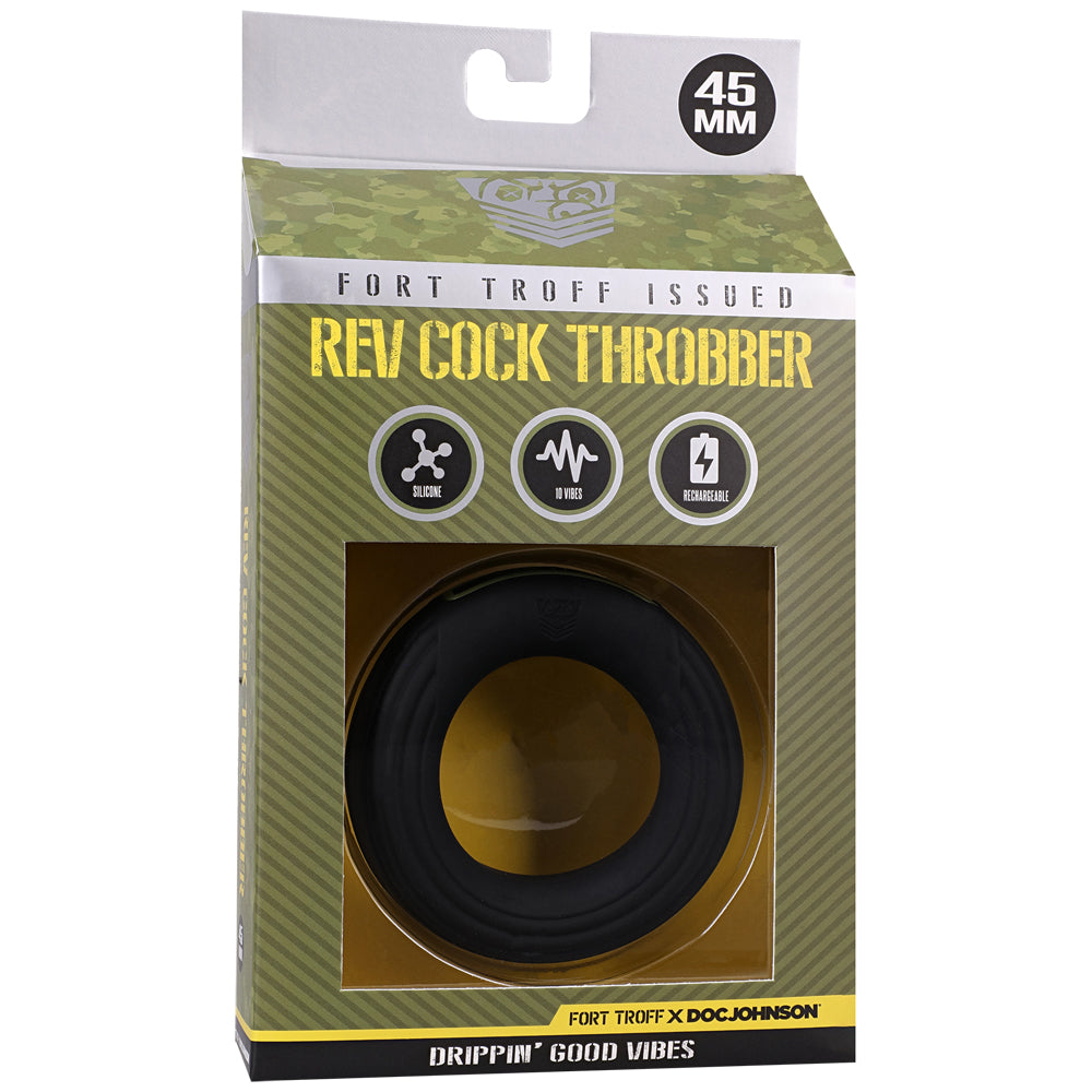 Fort Troff Rev Penis Throbber Black | 782421088347 | Discreet Personal Wellness