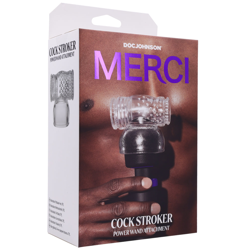 Merci Penis Stroker Wand Attachment Clear | 782421089726 | Discreet Personal Wellness