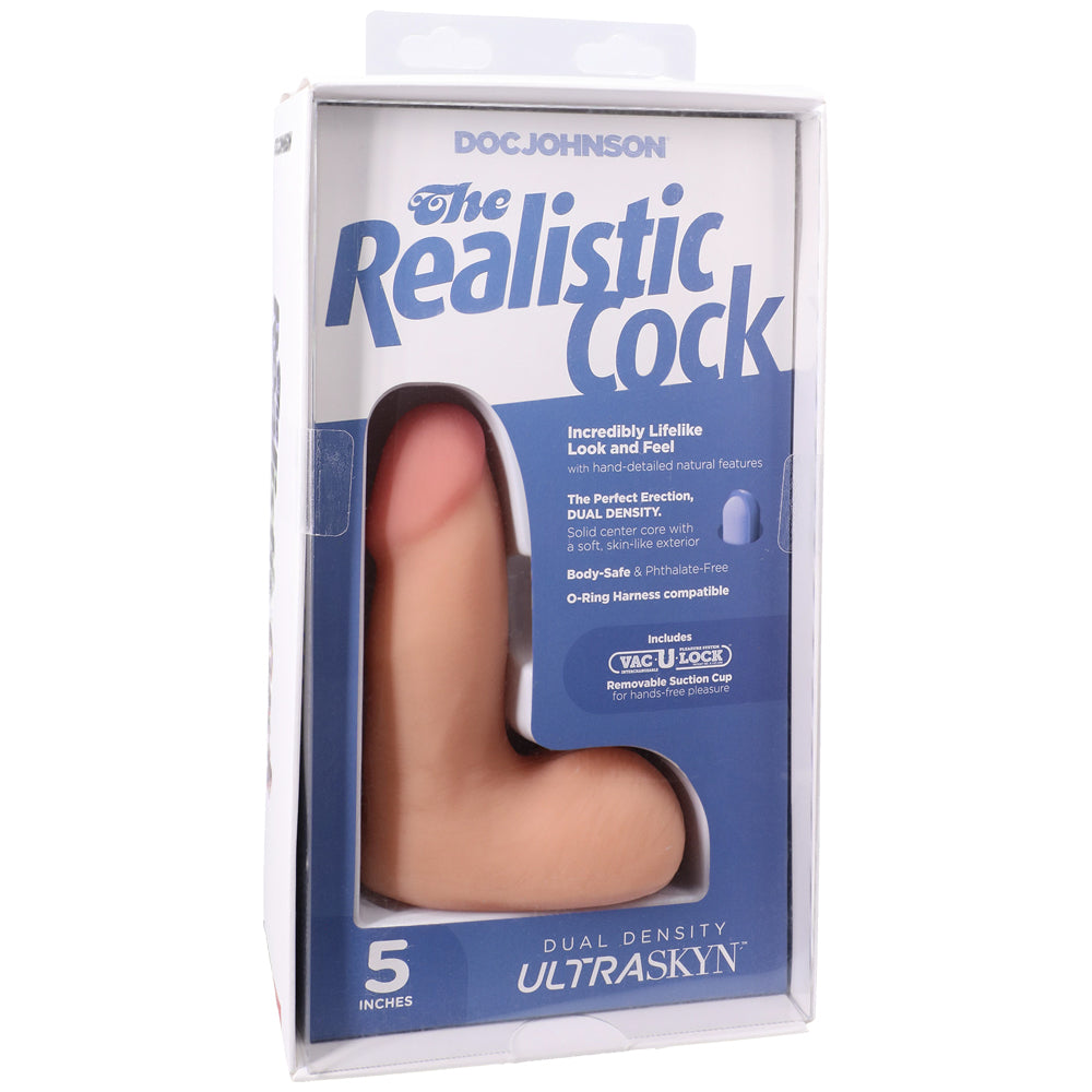 The Realistic Penis Ultraskyn 5" With Balls Vanilla | 782421091538 | Discreet Personal Wellness