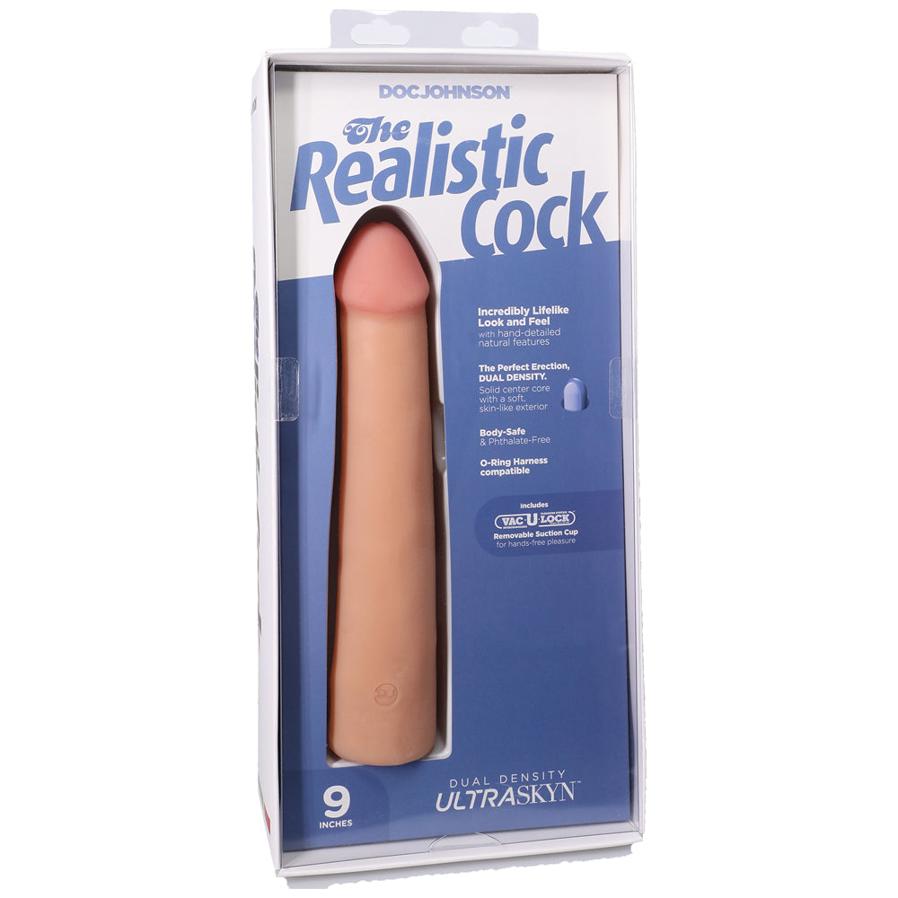 The Realistic Penis Ultraskyn 9" Vanilla | 782421091644 | Discreet Personal Wellness