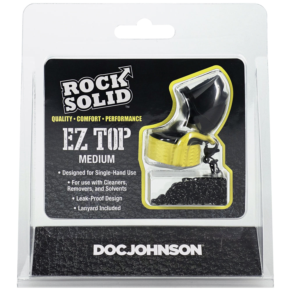 Rock Solid EZ Top Medium Black, Yellow | 782421091767 | Discreet Personal Wellness