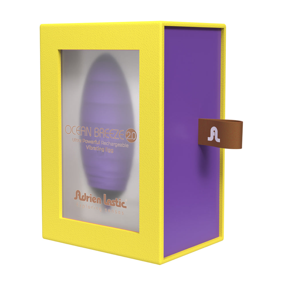 Adrien Lastic Ocean Breeze 2.0 Ultra Powerful Vibrating Egg Purple/Black | 782421093662 | Discreet Personal Wellness
