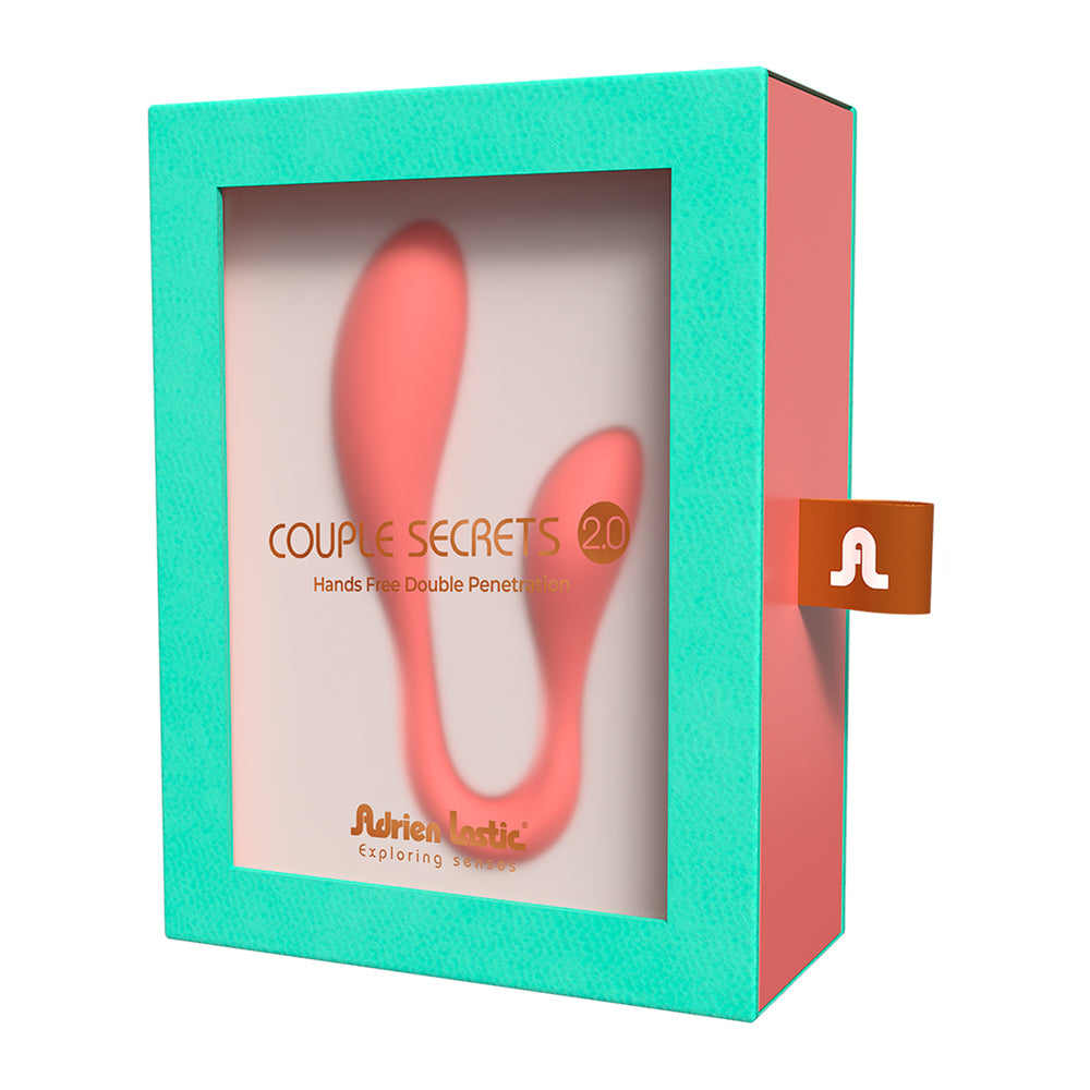 Adrien Lastic Couple Secrets 2.0 Hands Free Double Penetration Orange | 782421095109 | Discreet Personal Wellness