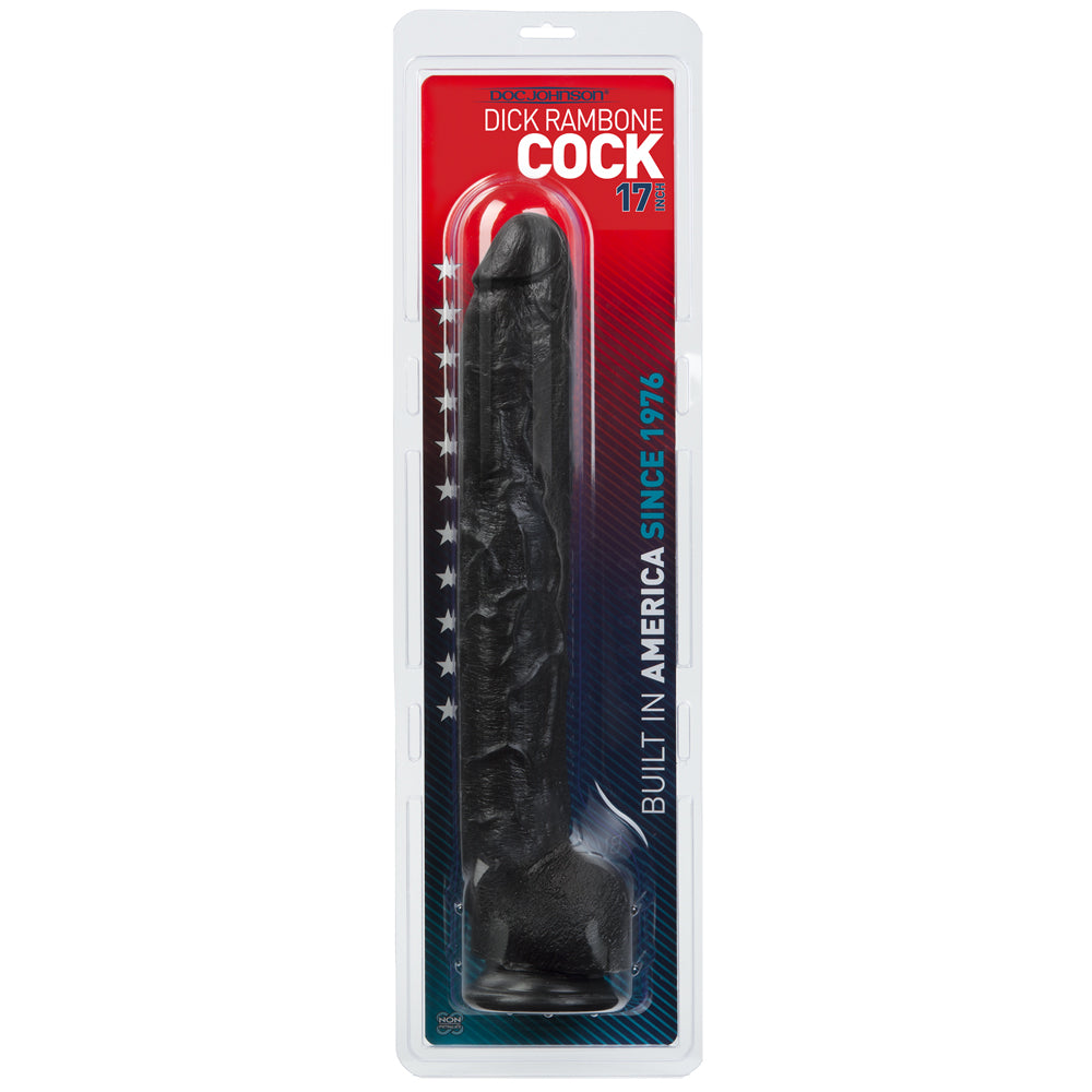 Penis Rambone Penis - 17" Black | 782421119003 | Discreet Personal Wellness