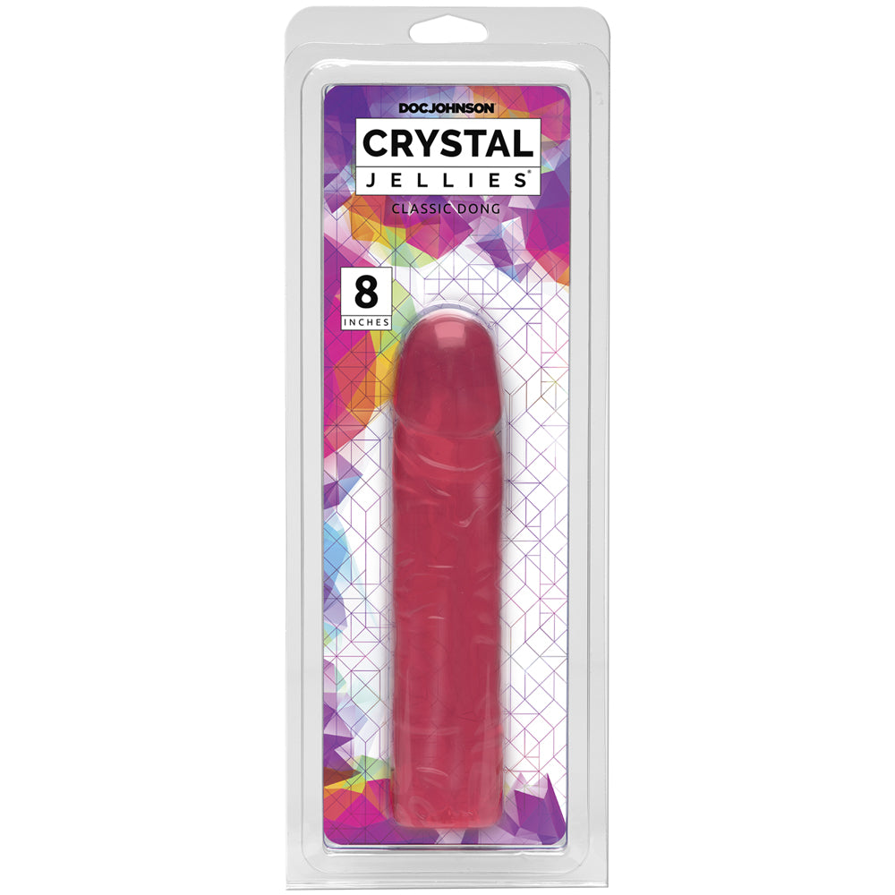 Crystal Jellies - 8" Classic Penis Pink | 782421123000 | Discreet Personal Wellness