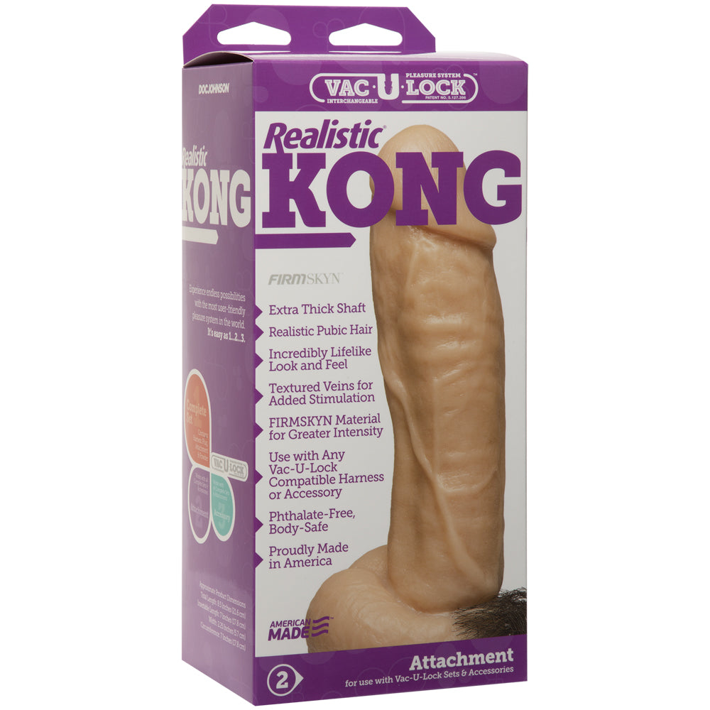 Vac-U-Lock - Realistic Kong Vanilla | 782421156404 | Discreet Personal Wellness