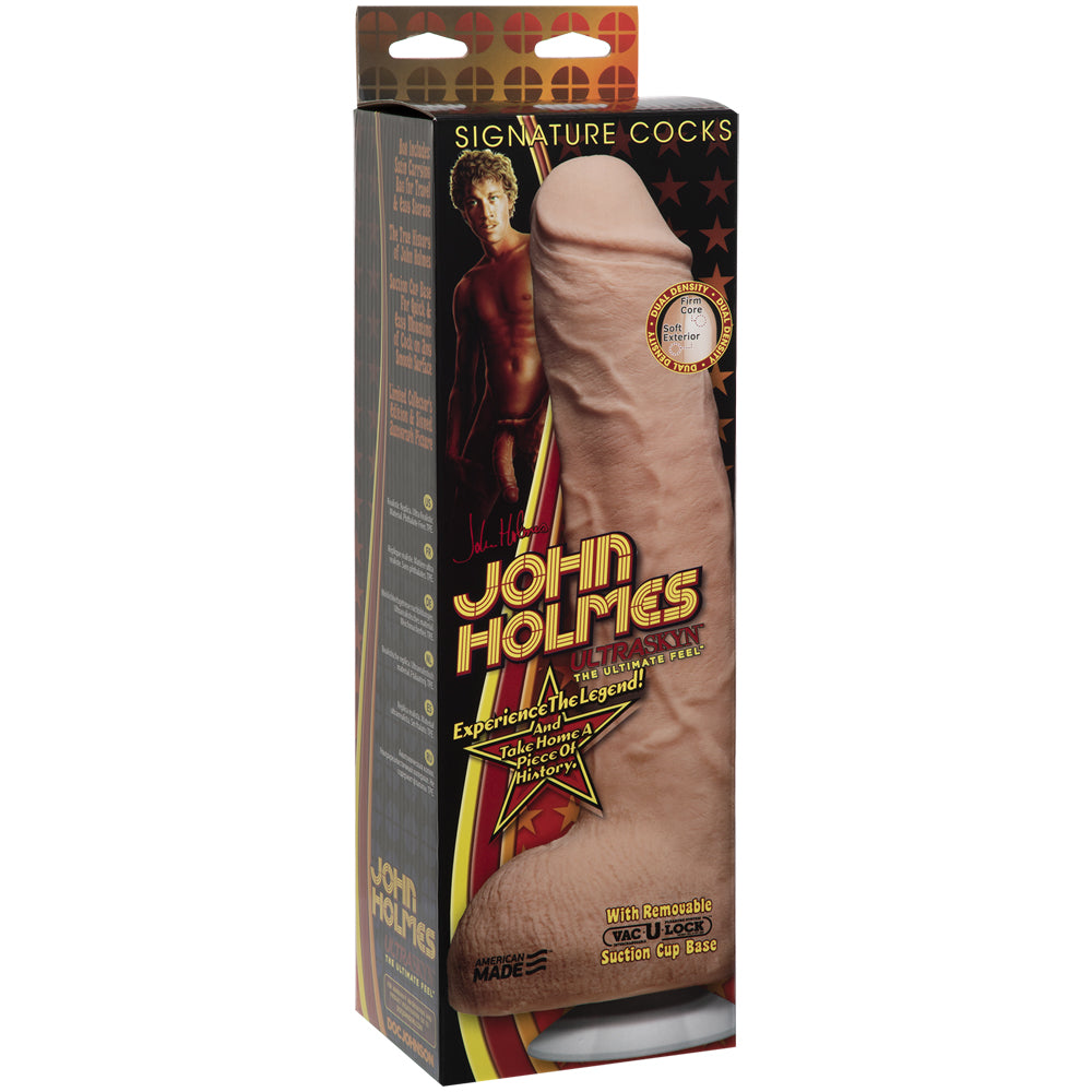 Signature Penis - John Holmes ULTRASKYN Realistic Penis with Removable Vac-U-Lock Suction Cup - Vanilla | 782421506902 | Discreet Personal Wellness