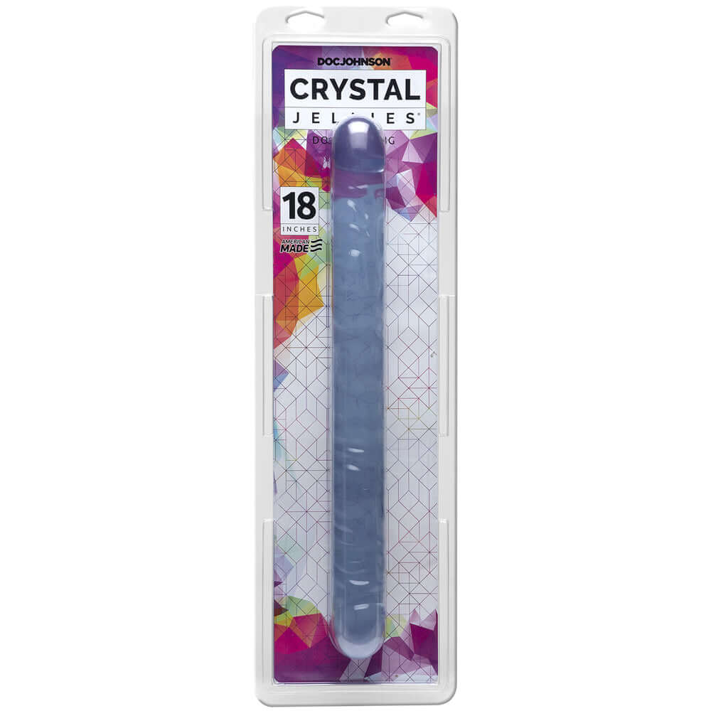 Crystal Jellies - 18" Double Penis Clear | 782421516406 | Discreet Personal Wellness