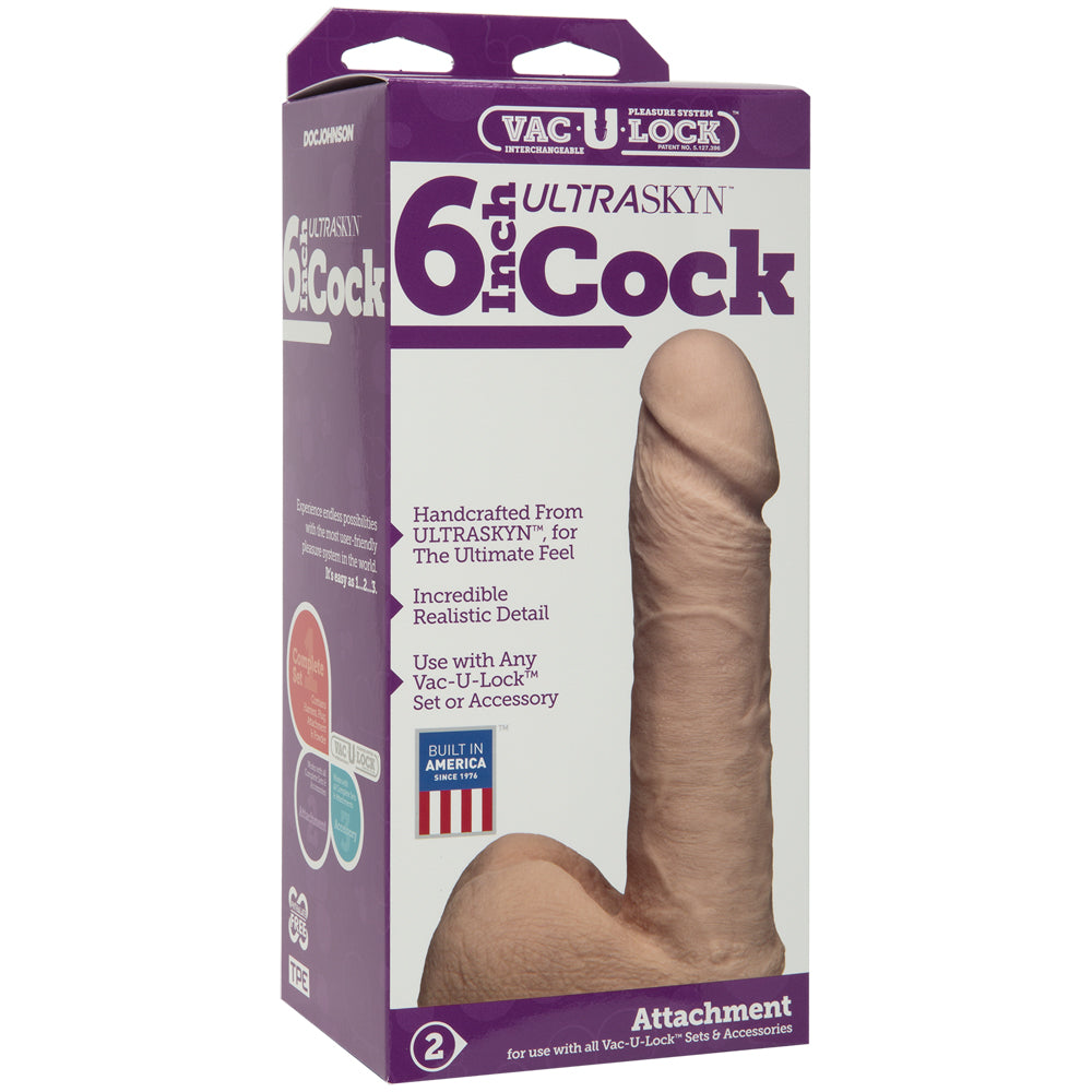 Vac-U-Lock - 6" ULTRASKYN Penis - Vanilla | 782421522308 | Discreet Personal Wellness
