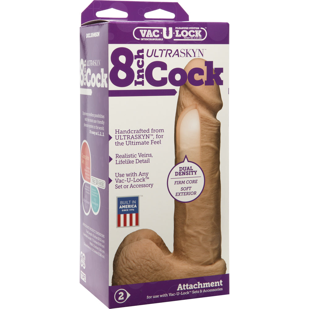 Vac-U-Lock - 8" ULTRASKYN Penis - Vanilla | 782421522407 | Discreet Personal Wellness