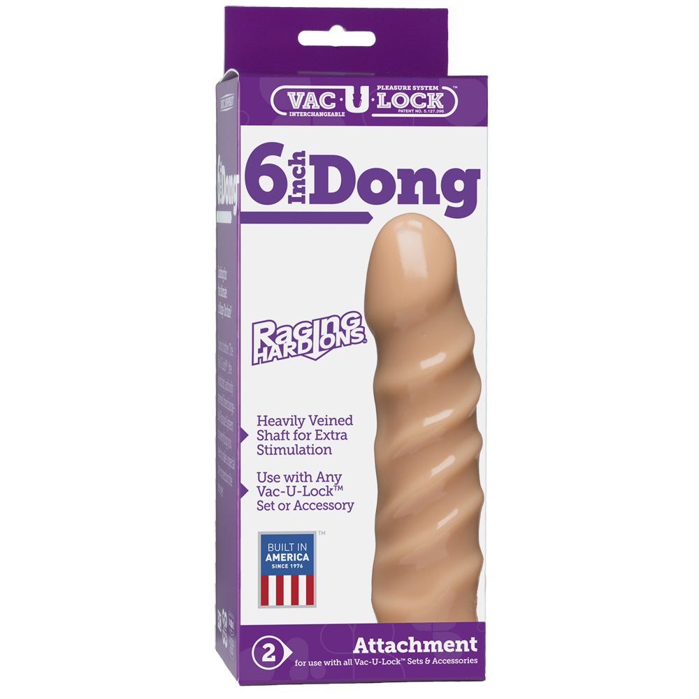 Vac-U-Lock - 6" Penis - Raging Hard-Ons&trade; Vanilla | 782421554804 | Discreet Personal Wellness