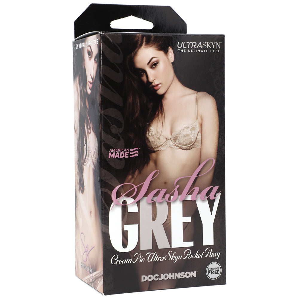 Signature Strokers Sasha Grey - ULTRASKYN Cream Pie Pocket Vagina Vanilla | 782421995218 | Discreet Personal Wellness