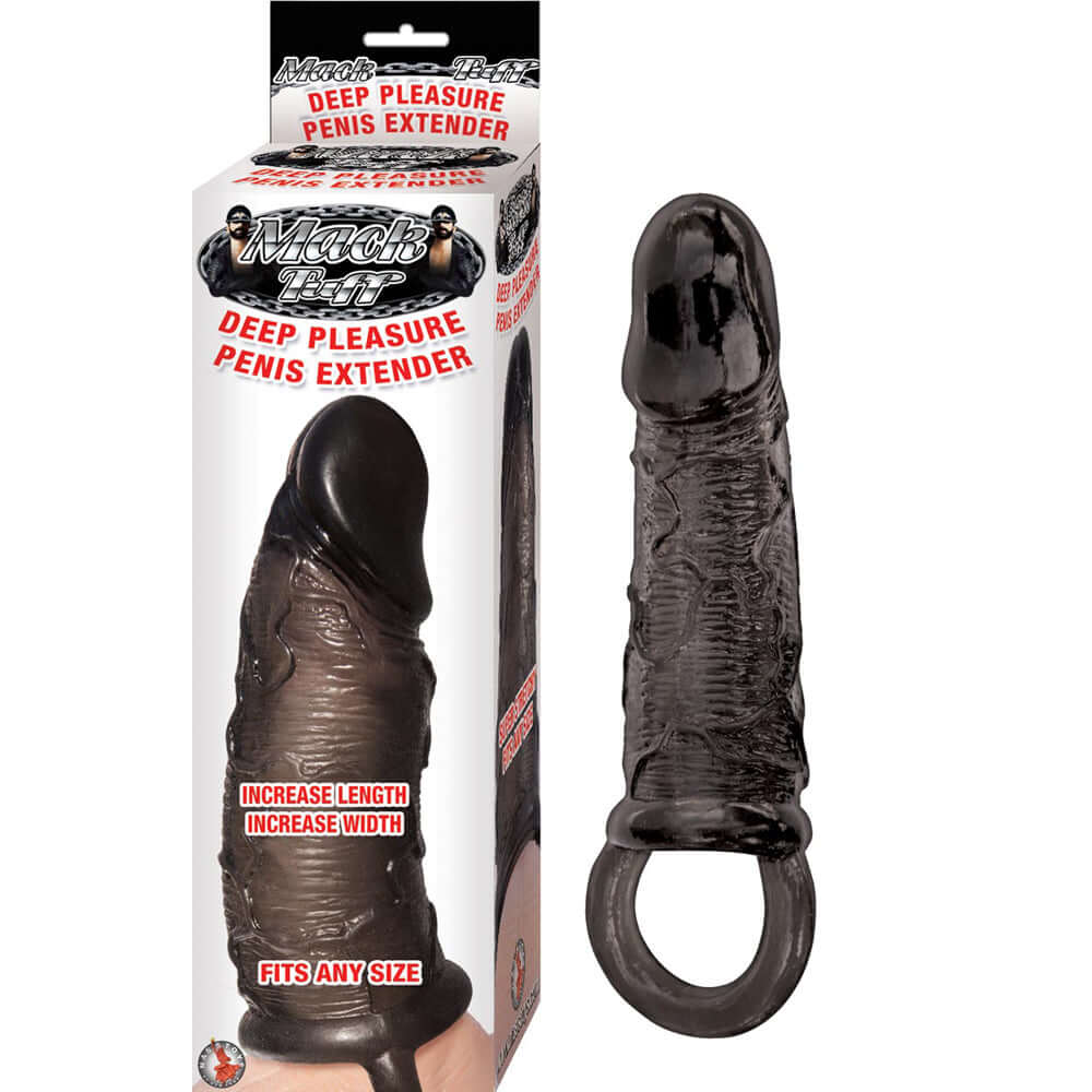 Mack Tuff Deep Pleasure Penis Extender Black | 782631252408 | Discreet Personal Wellness
