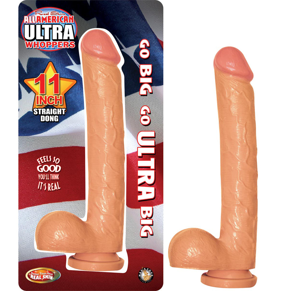 All American Ultra Whoppers 11" Straight Penis Flesh | 782631253108 | Discreet Personal Wellness